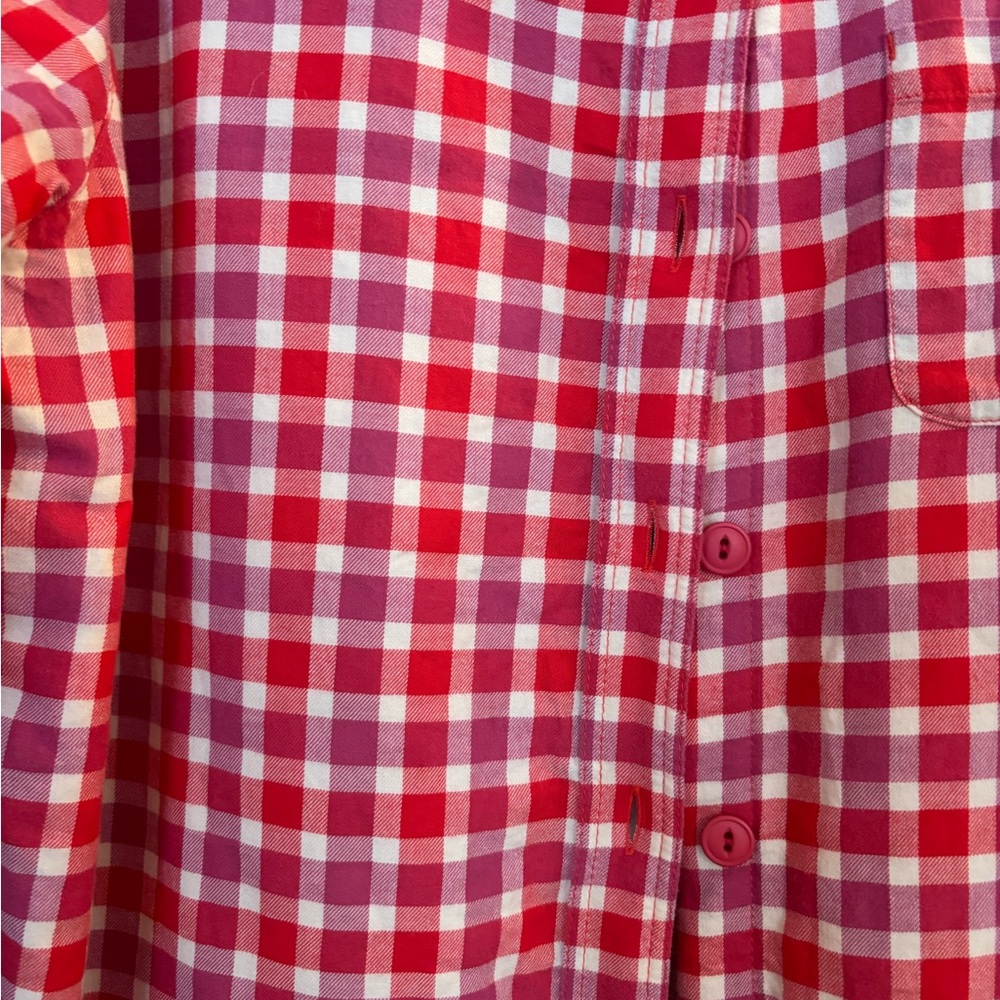 L.L.Bean fleece-lined flannel button-down shirt - Picture 2 of 10